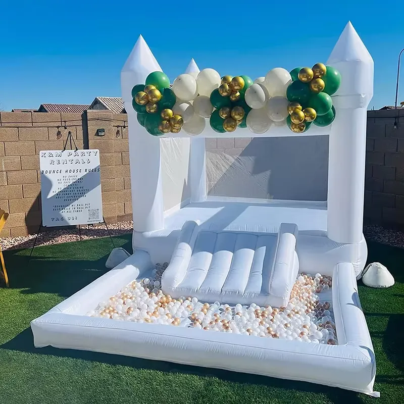 Water Slide Inflatable - 20264m Biały dmuchany zamek do skakania