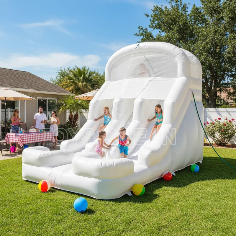 Water Slide Inflatable - Dmuchana zjeżdżalnia wodna dla dzieci, podwójna