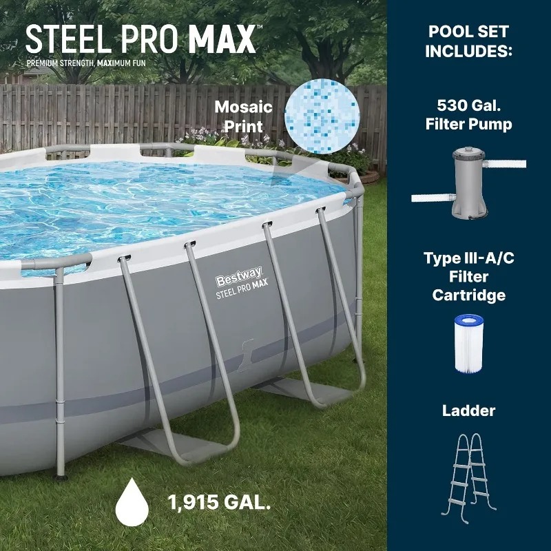 Bestway Steel Pro MAX 14ft x 8 – Pool Ladder Above Ground recenzja i cena