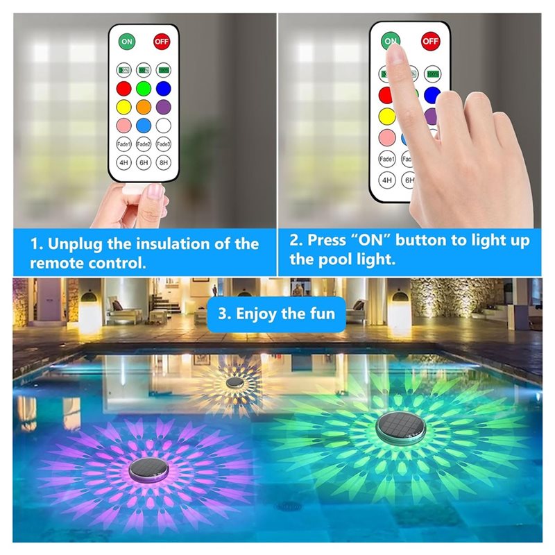 WCS – pływające lampki do base – Pool Light Solar Rechargeable recenzja i cena