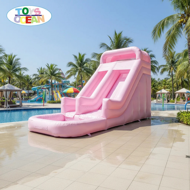 Profesjonalna różowa dmuchana  – Water Slide Inflatable recenzja i cena