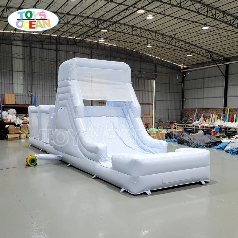 Biała dmuchana zjeżdżalnia wod – Water Slide Inflatable recenzja i cena