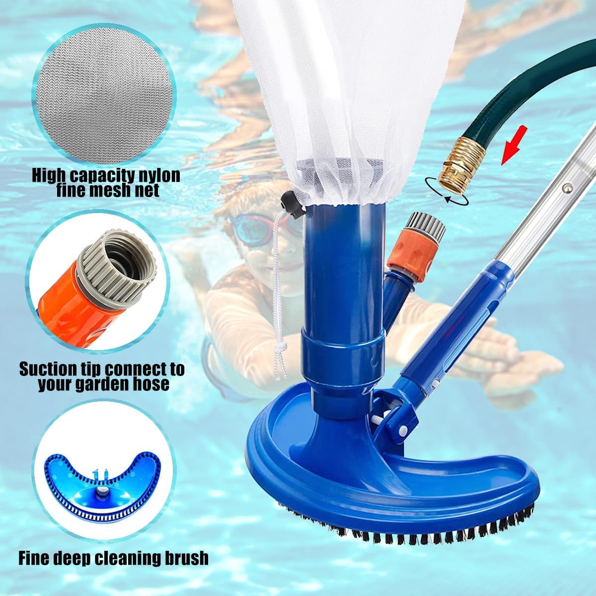 Odkurzacz basenowy 60 cali z t – Pool Vacuum Manual recenzja i cena